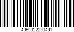 Código de barras (EAN, GTIN, SKU, ISBN): '4059322230431'