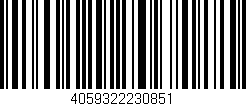 Código de barras (EAN, GTIN, SKU, ISBN): '4059322230851'