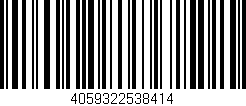 Código de barras (EAN, GTIN, SKU, ISBN): '4059322538414'
