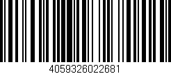 Código de barras (EAN, GTIN, SKU, ISBN): '4059326022681'