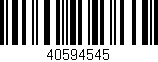 Código de barras (EAN, GTIN, SKU, ISBN): '40594545'