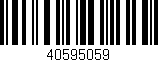 Código de barras (EAN, GTIN, SKU, ISBN): '40595059'