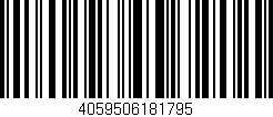 Código de barras (EAN, GTIN, SKU, ISBN): '4059506181795'