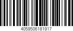 Código de barras (EAN, GTIN, SKU, ISBN): '4059506181917'