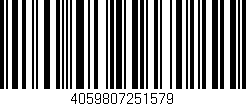 Código de barras (EAN, GTIN, SKU, ISBN): '4059807251579'