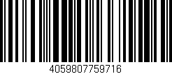 Código de barras (EAN, GTIN, SKU, ISBN): '4059807759716'
