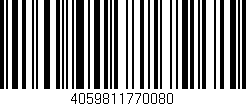 Código de barras (EAN, GTIN, SKU, ISBN): '4059811770080'
