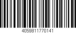 Código de barras (EAN, GTIN, SKU, ISBN): '4059811770141'