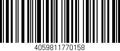 Código de barras (EAN, GTIN, SKU, ISBN): '4059811770158'