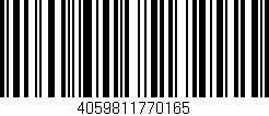 Código de barras (EAN, GTIN, SKU, ISBN): '4059811770165'