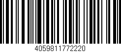Código de barras (EAN, GTIN, SKU, ISBN): '4059811772220'