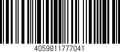 Código de barras (EAN, GTIN, SKU, ISBN): '4059811777041'