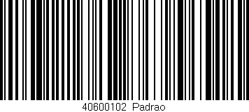 Código de barras (EAN, GTIN, SKU, ISBN): '40600102|Padrao'