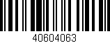 Código de barras (EAN, GTIN, SKU, ISBN): '40604063'