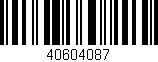 Código de barras (EAN, GTIN, SKU, ISBN): '40604087'
