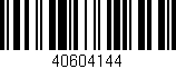 Código de barras (EAN, GTIN, SKU, ISBN): '40604144'