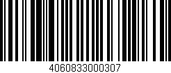 Código de barras (EAN, GTIN, SKU, ISBN): '4060833000307'