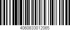 Código de barras (EAN, GTIN, SKU, ISBN): '4060833012065'