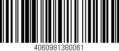 Código de barras (EAN, GTIN, SKU, ISBN): '4060981380061'