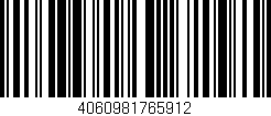Código de barras (EAN, GTIN, SKU, ISBN): '4060981765912'