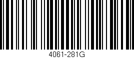 Código de barras (EAN, GTIN, SKU, ISBN): '4061-281G'