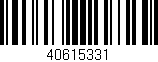Código de barras (EAN, GTIN, SKU, ISBN): '40615331'