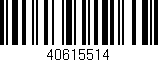 Código de barras (EAN, GTIN, SKU, ISBN): '40615514'