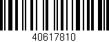 Código de barras (EAN, GTIN, SKU, ISBN): '40617810'