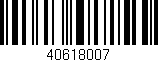 Código de barras (EAN, GTIN, SKU, ISBN): '40618007'