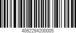 Código de barras (EAN, GTIN, SKU, ISBN): '4062294200005'