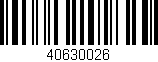 Código de barras (EAN, GTIN, SKU, ISBN): '40630026'