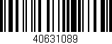 Código de barras (EAN, GTIN, SKU, ISBN): '40631089'