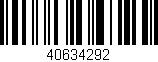 Código de barras (EAN, GTIN, SKU, ISBN): '40634292'