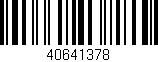 Código de barras (EAN, GTIN, SKU, ISBN): '40641378'
