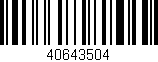 Código de barras (EAN, GTIN, SKU, ISBN): '40643504'