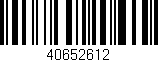 Código de barras (EAN, GTIN, SKU, ISBN): '40652612'