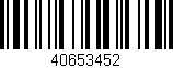 Código de barras (EAN, GTIN, SKU, ISBN): '40653452'