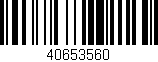 Código de barras (EAN, GTIN, SKU, ISBN): '40653560'