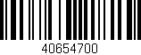 Código de barras (EAN, GTIN, SKU, ISBN): '40654700'