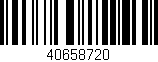 Código de barras (EAN, GTIN, SKU, ISBN): '40658720'