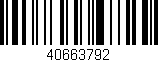 Código de barras (EAN, GTIN, SKU, ISBN): '40663792'
