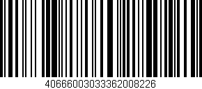Código de barras (EAN, GTIN, SKU, ISBN): '40666003033362008226'
