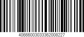 Código de barras (EAN, GTIN, SKU, ISBN): '40666003033362008227'