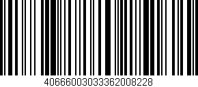 Código de barras (EAN, GTIN, SKU, ISBN): '40666003033362008228'
