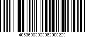 Código de barras (EAN, GTIN, SKU, ISBN): '40666003033362008229'