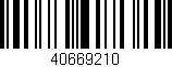 Código de barras (EAN, GTIN, SKU, ISBN): '40669210'