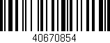 Código de barras (EAN, GTIN, SKU, ISBN): '40670854'