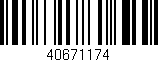 Código de barras (EAN, GTIN, SKU, ISBN): '40671174'