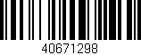Código de barras (EAN, GTIN, SKU, ISBN): '40671298'