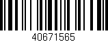 Código de barras (EAN, GTIN, SKU, ISBN): '40671565'